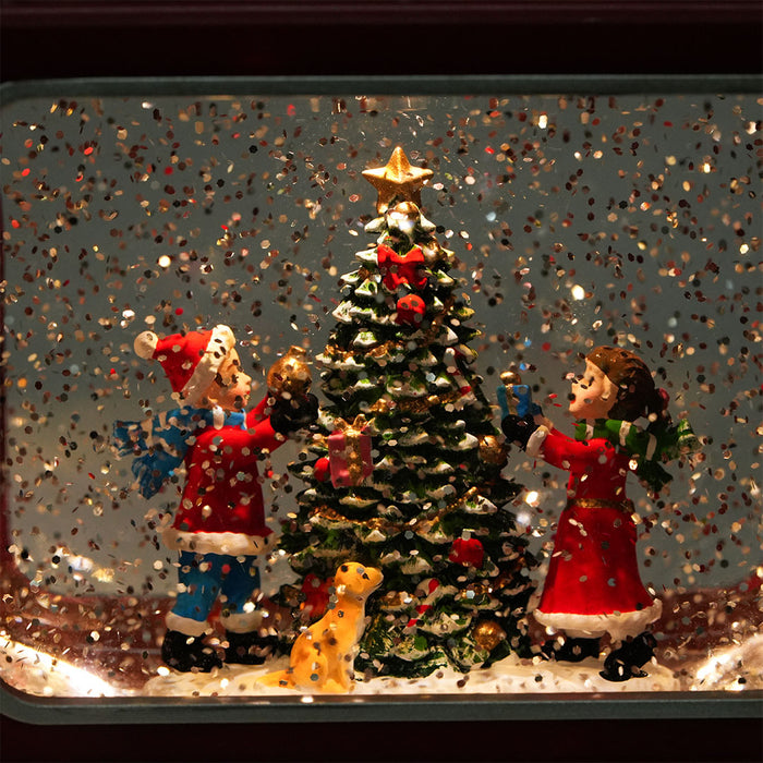 Christmas Snow Water Lantern Decorative Truck Showpiece