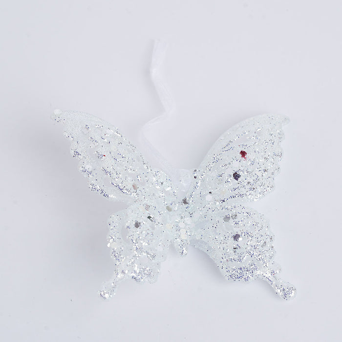 Christmas Glitter Butterfly Decorative Hanging