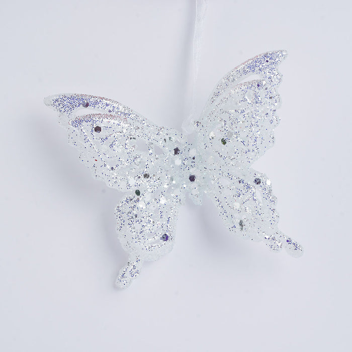 Christmas Glitter Butterfly Decorative Hanging