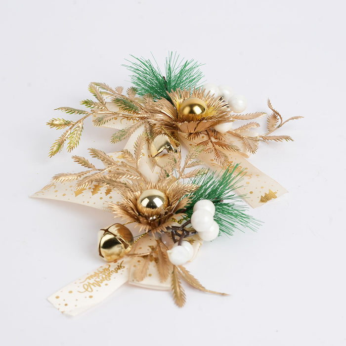 Festive Christmas Decorative Bow – 2pc