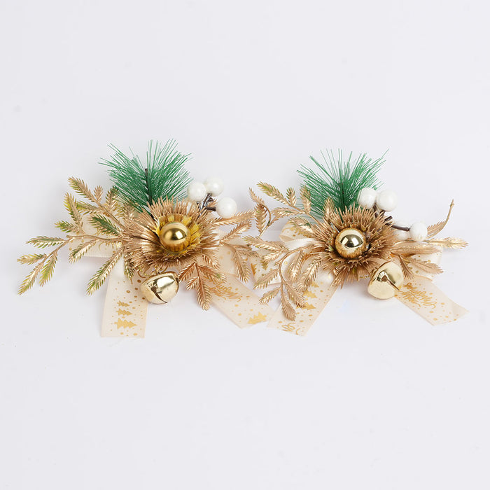 Festive Christmas Decorative Bow – 2pc