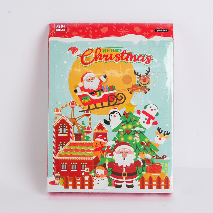 Merry Christmas Advent Calendar – 19 Pcs Eraser Set