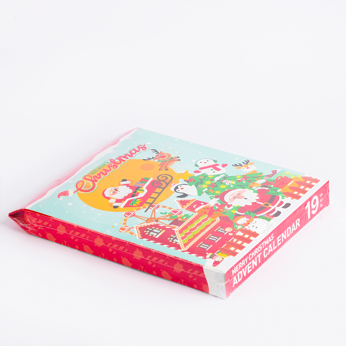 Merry Christmas Advent Calendar – 19 Pcs Eraser Set