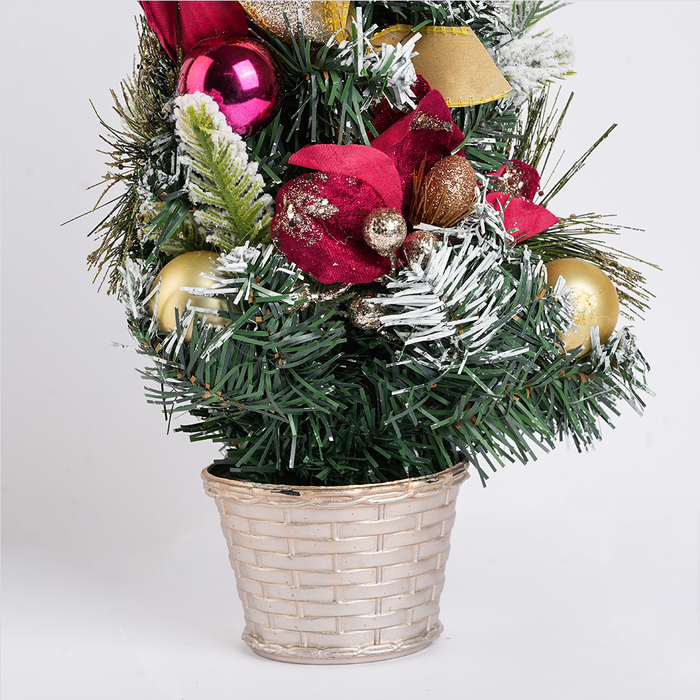 Christmas Decorative Table Tree with Pots & Ornaments
