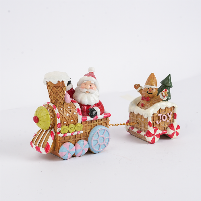 Christmas Show Piece – Santa on Train Decorative Figurine