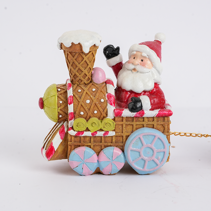 Christmas Show Piece – Santa on Train Decorative Figurine