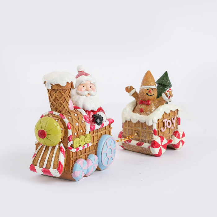 Christmas Show Piece – Santa on Train Decorative Figurine