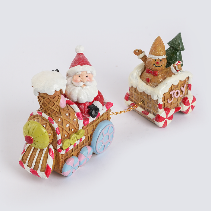 Christmas Show Piece – Santa on Train Decorative Figurine