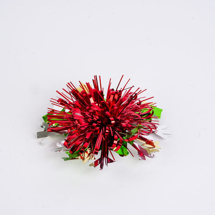 Christmas Ribbon Flower Ball Decoration – Festive Hanging Ornament