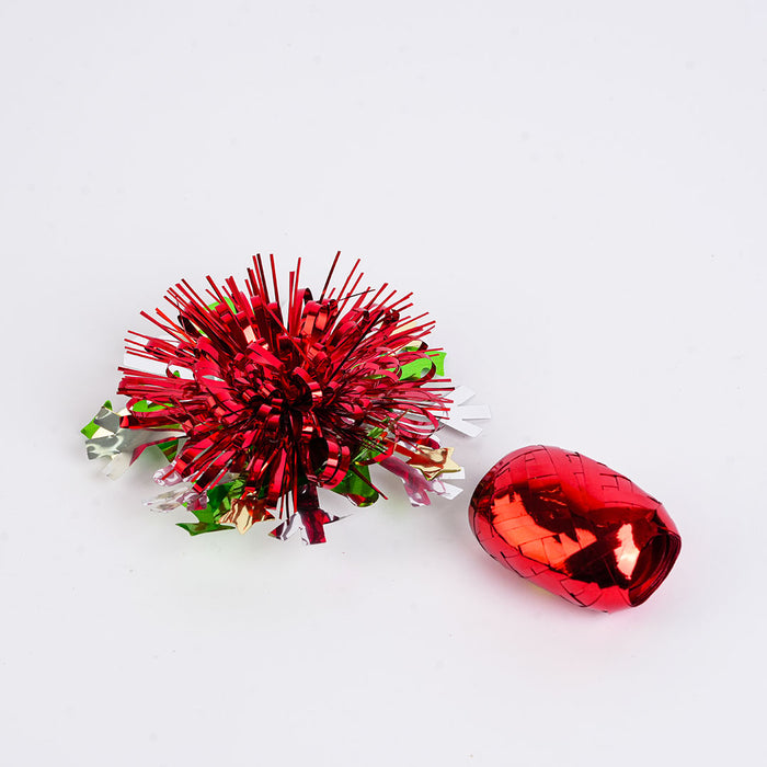 Christmas Ribbon Flower Ball Decoration – Festive Hanging Ornament