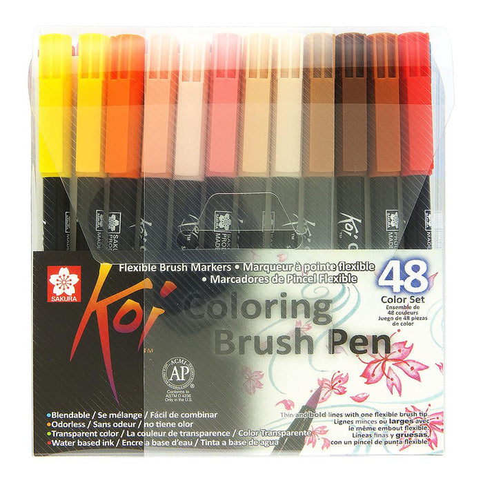 Sakura - Koi Coloring Brush Pens (Set of 48)