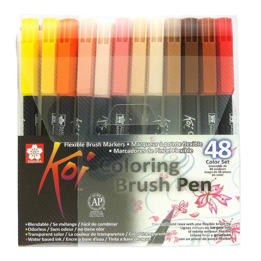 Sakura - Koi Coloring Brush Pens (Set of 48)