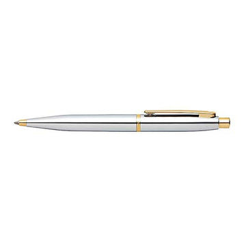 sheaffer-9422-vfm-ballpoint-pen-polished-chrome-with-gold-plated-trim-side-view