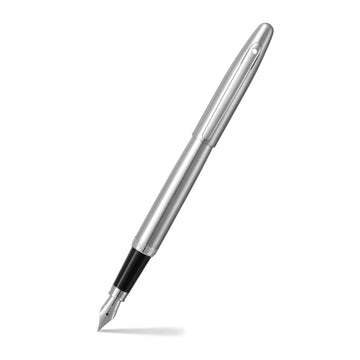 sheaffer-vfm-9426-brushed-chrome-fountain-pen-with-chrome-trim-open-view