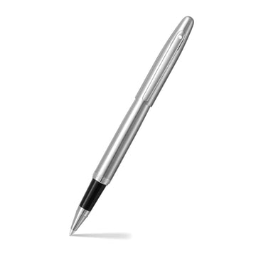 sheaffer-vfm-9426-brushed-chrome-rollerball-pen-with-chrome-trim-open-view