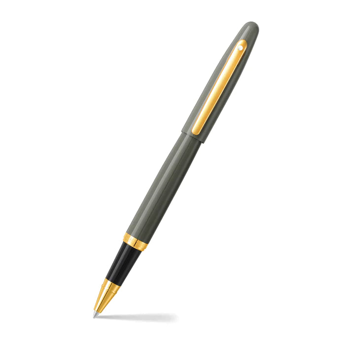 Sheaffer VFM 9427 Glossy Light Gray Rollerball Pen With PVD Gold-Tone Trim