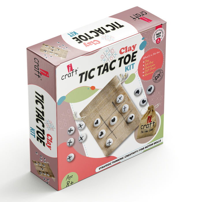 iCraft DIY Clay Tic Tac Toe Kit for Kids