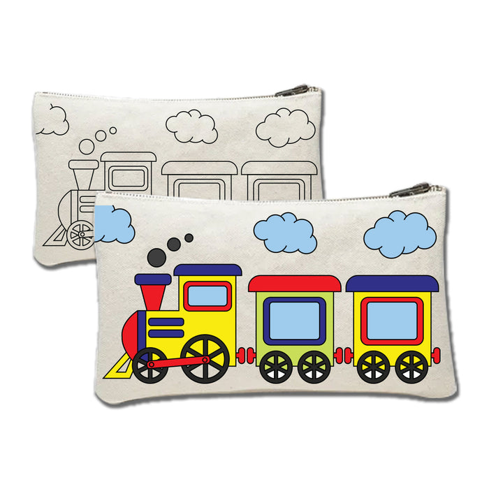 iCraft DIY Canvas Pouch Kit – Train Design