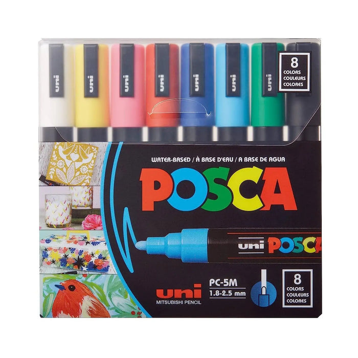 Uni POSCA 5M Paint Markers - Set Of 8