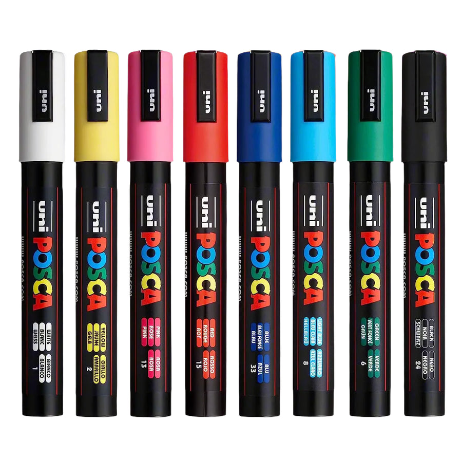 Uni POSCA 5M Paint Markers - Set Of 8