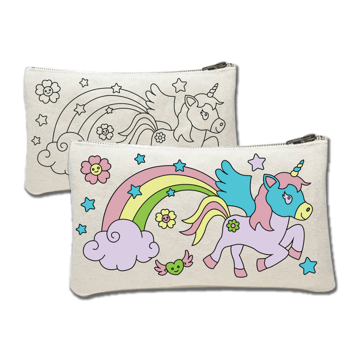 iCraft DIY Canvas Pouch Kit – Unicorn Design
