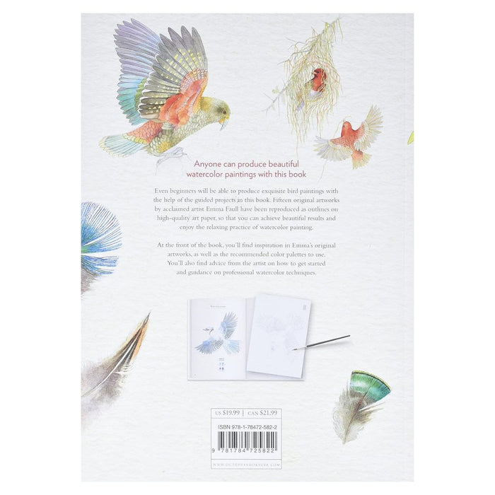 Birds: The Watercolor Art Pad by Emma Faull – 15 Avian Artworks to Paint (With Art Paper Inside)