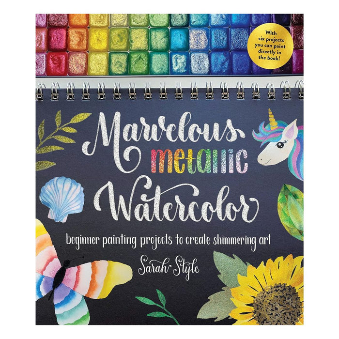 Marvelous Metallic Watercolor by Sarah Style – Beginner Painting Projects to Create Shimmering Art