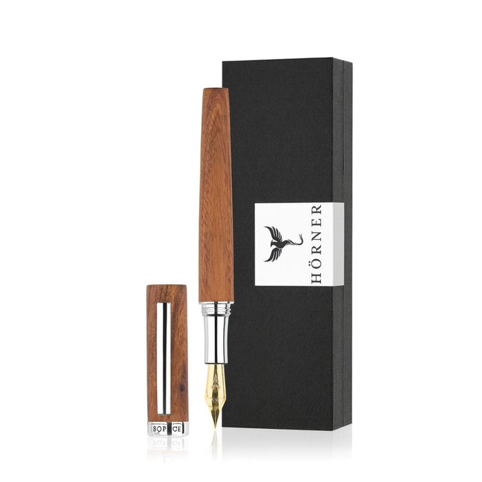 Horner Scriptum Fountain Pen – Mahogany with Chrome Trim