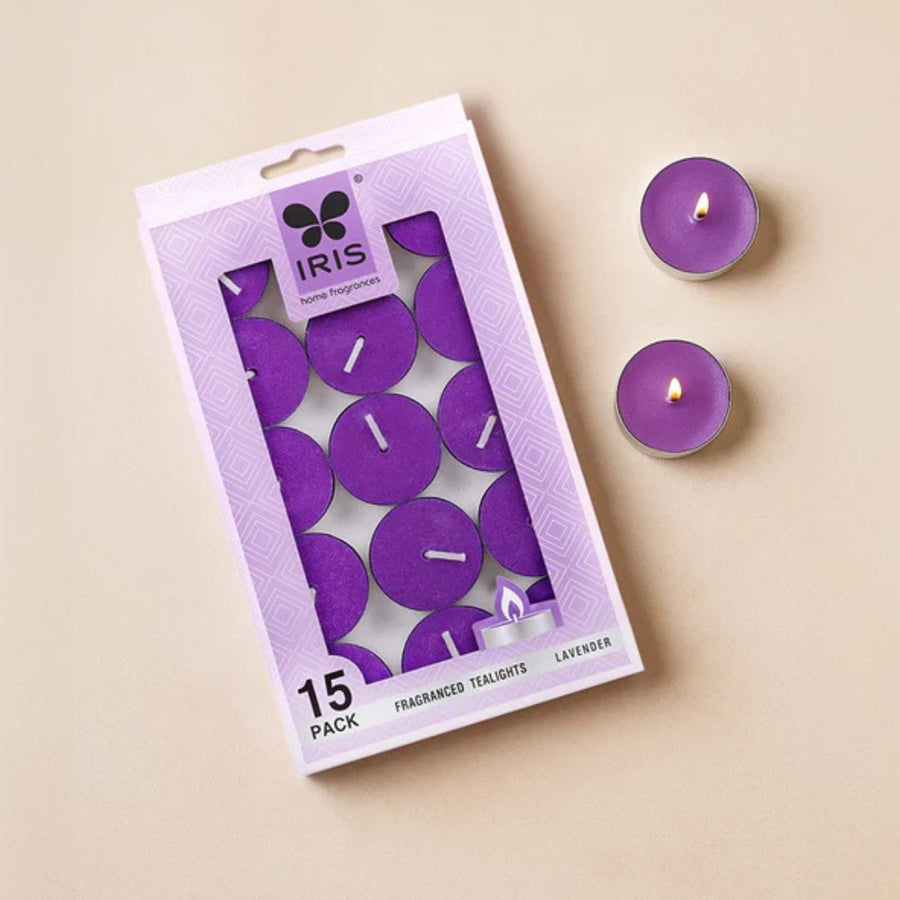 IRIS 15 Pack Fragranced Tealights – Lavender