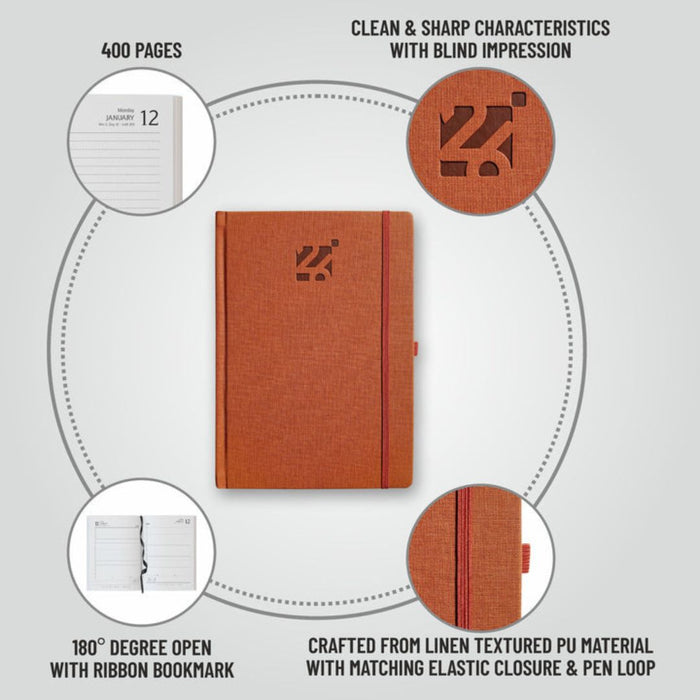 Anupam Blaze 2026 Diary – Dated Daily Planner