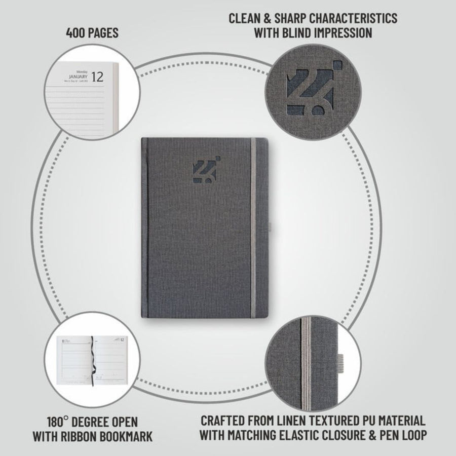 Anupam Blaze 2026 Diary – Dated Daily Planner