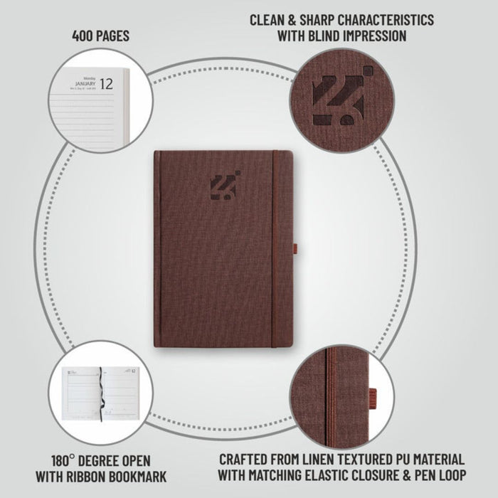 Anupam Blaze 2026 Diary – Dated Daily Planner