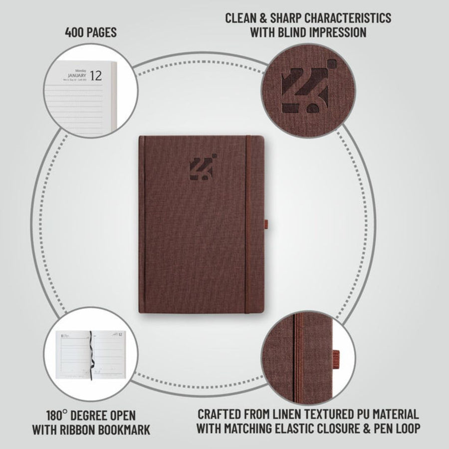 Anupam Blaze 2026 Diary – Dated Daily Planner