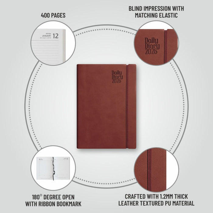 Anupam Flxy 2026 Diary – Dated Daily Planner