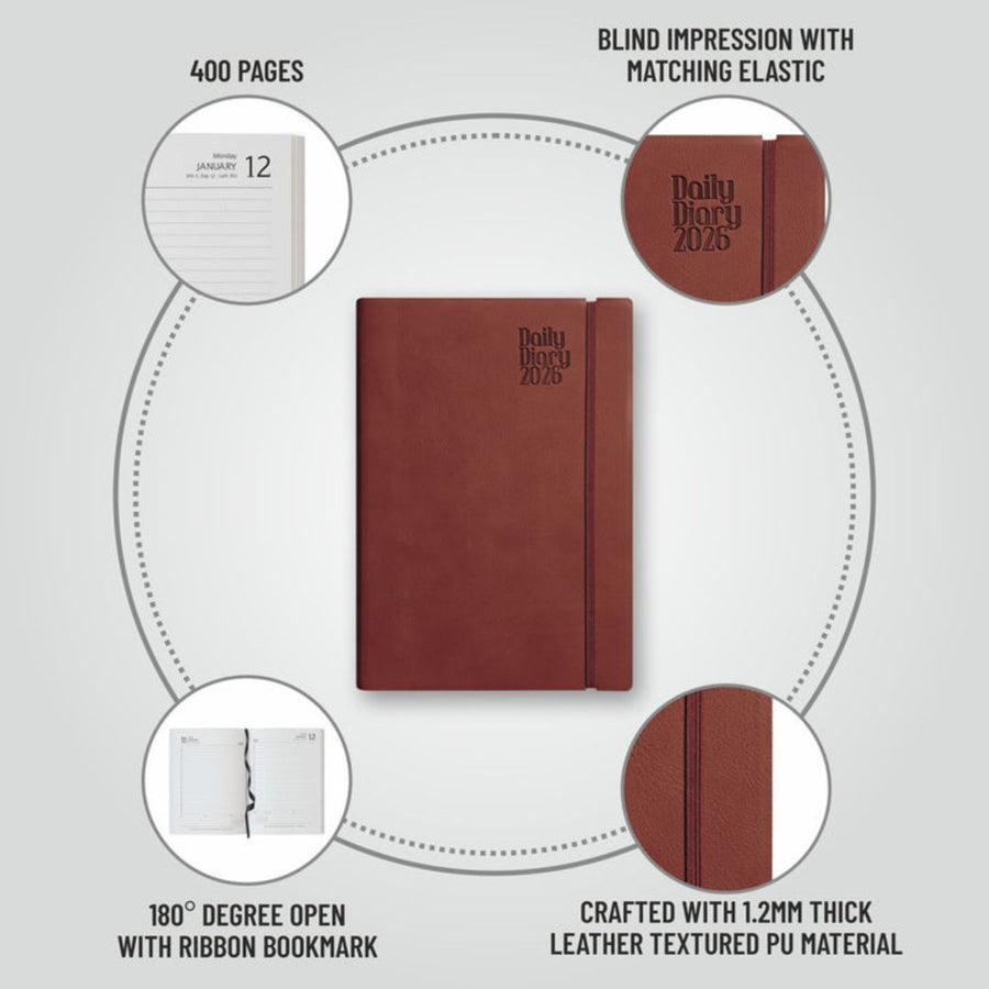 Anupam Flxy 2026 Diary – Dated Daily Planner