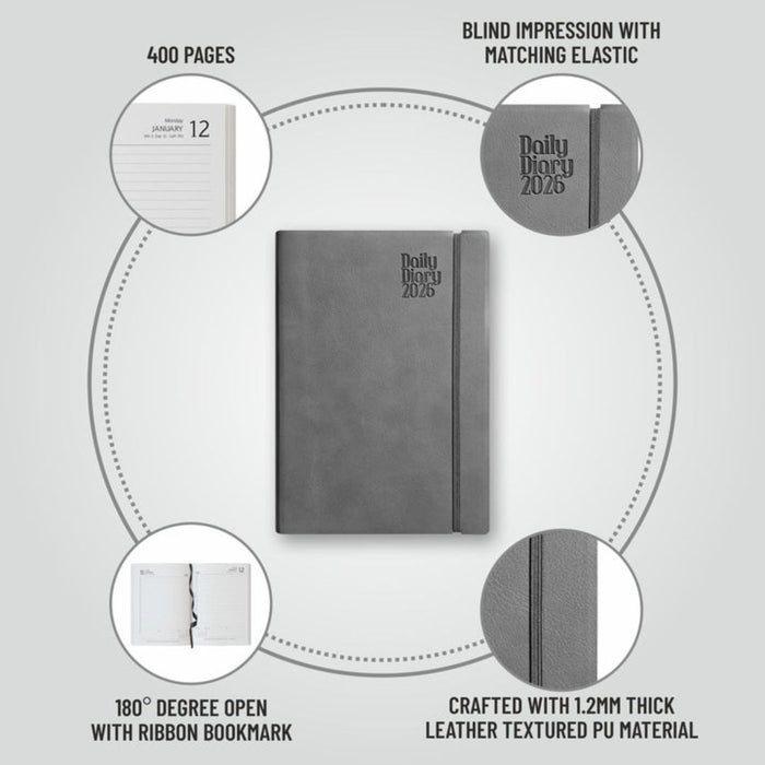 Anupam Flxy 2026 Diary – Dated Daily Planner