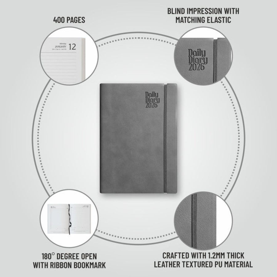 Anupam Flxy 2026 Diary – Dated Daily Planner