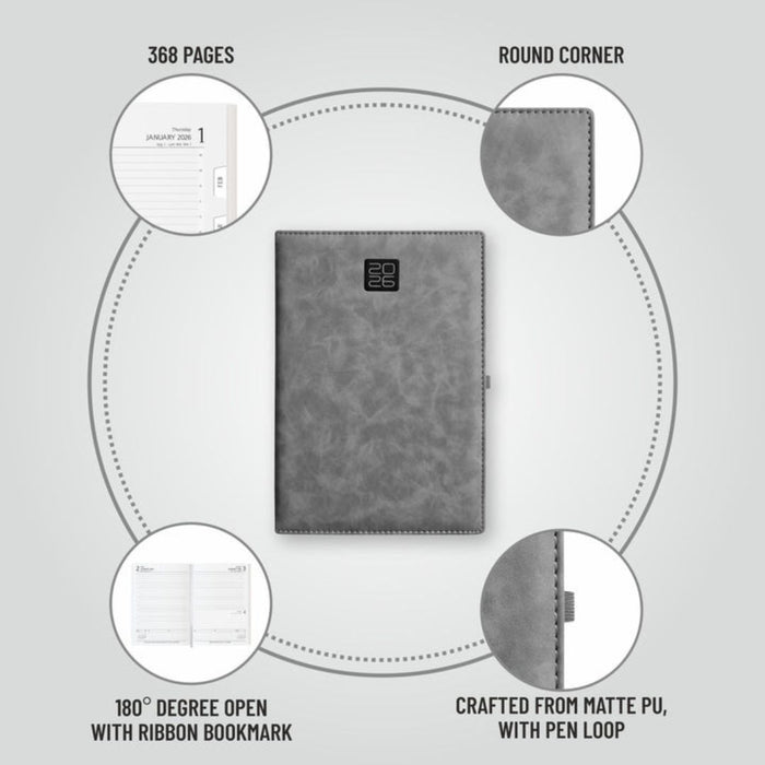 Anupam Merito 2026 Diary – Dated Daily Planner