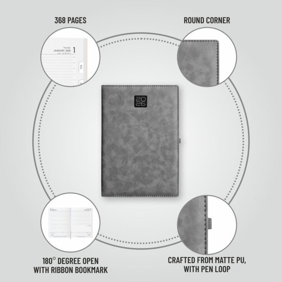 Anupam Merito 2026 Diary – Dated Daily Planner