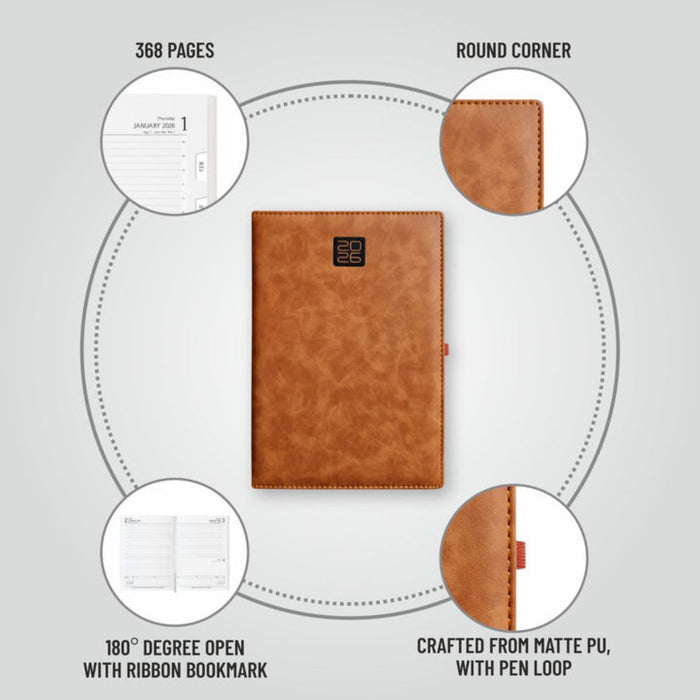 Anupam Merito 2026 Diary – Dated Daily Planner