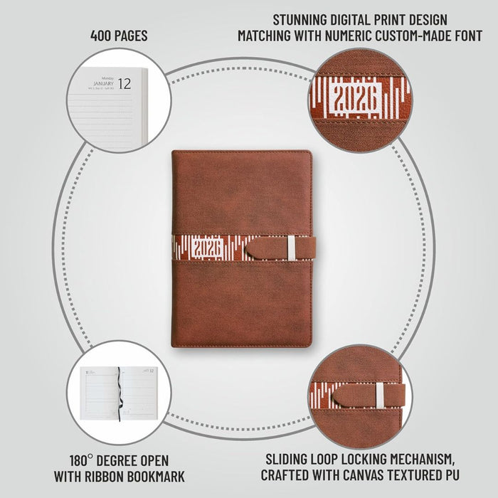 Anupam Slide 2026 Diary – Dated Daily Planner