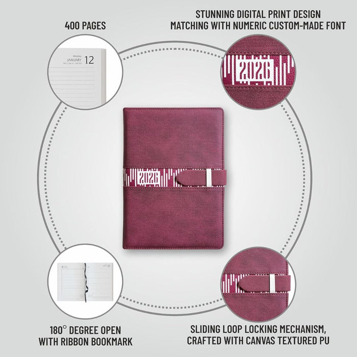 Anupam Slide 2026 Diary – Dated Daily Planner