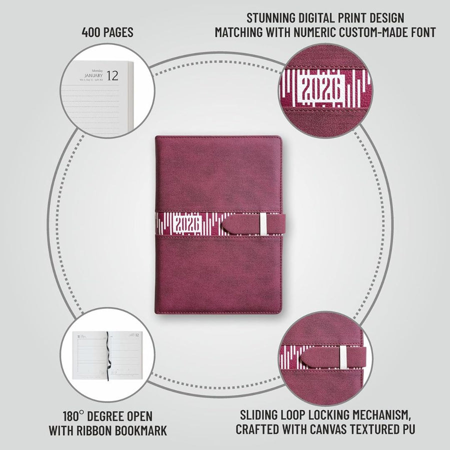 Anupam Slide 2026 Diary – Dated Daily Planner