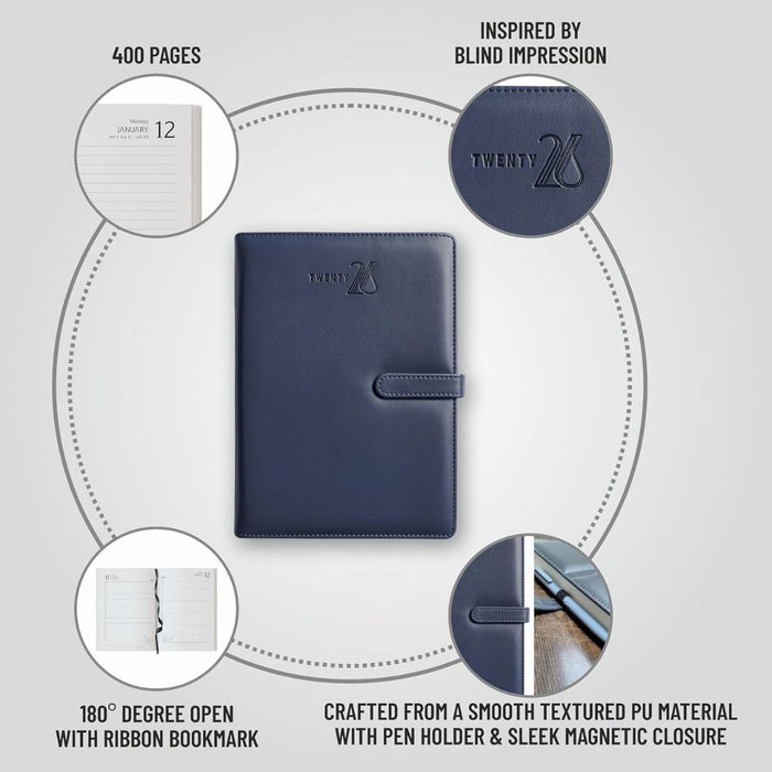 Anupam Nova 2026 Diary – Dated Daily Planner