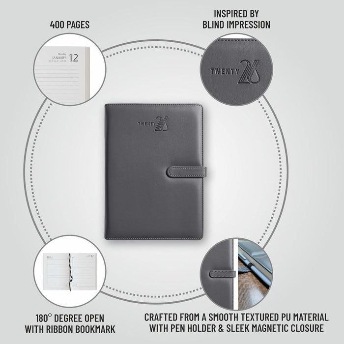 Anupam Nova 2026 Diary – Dated Daily Planner