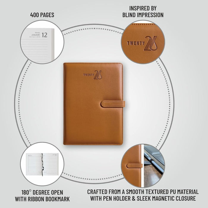 Anupam Nova 2026 Diary – Dated Daily Planner