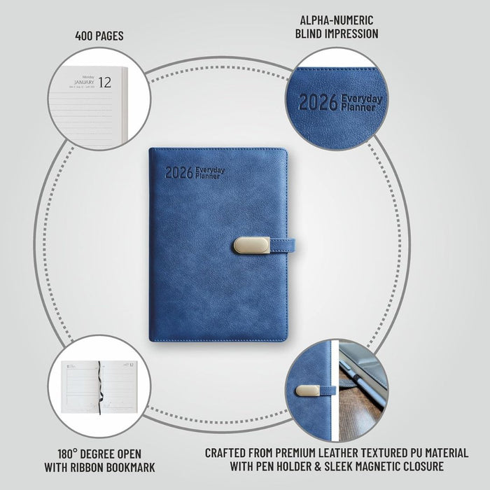 Anupam Crest 2026 Diary – Dated Daily Planner