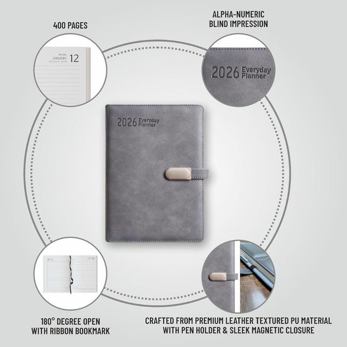 Anupam Crest 2026 Diary – Dated Daily Planner