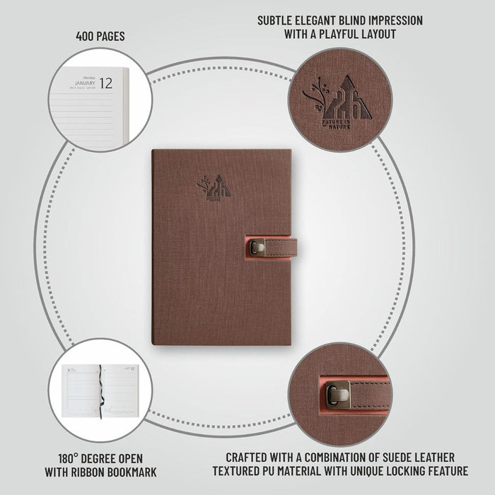 Anupam Spark 2026 Diary – Dated Daily Planner