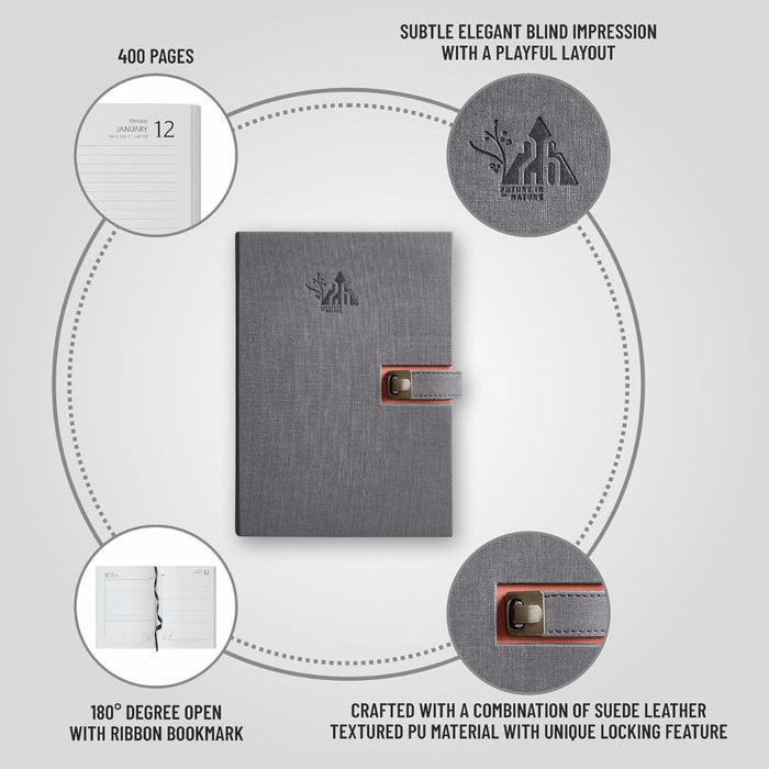 Anupam Spark 2026 Diary – Dated Daily Planner